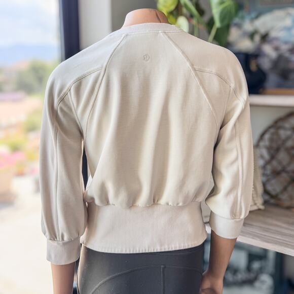 Lululemon, Softstreme Ribbed Hem Pullover in Natural Ivory, Women’s Size 6 - Picture 5 of 10